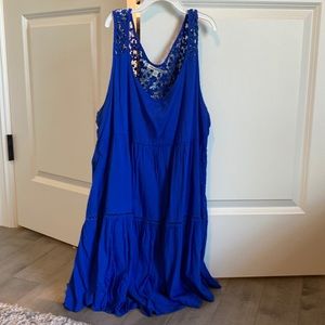 American Eagle blue flowy dress